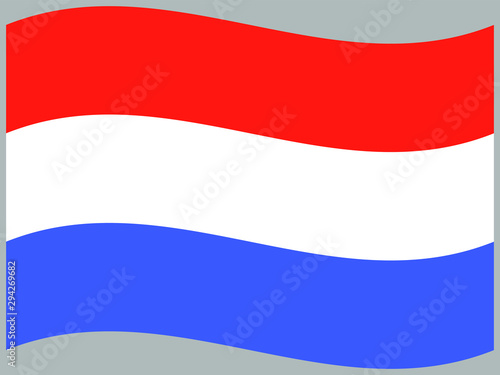 Luxembourg Waving national flag  isolated on background. original colors and proportion. Vector illustration symbol and element  for travel and business from countries set