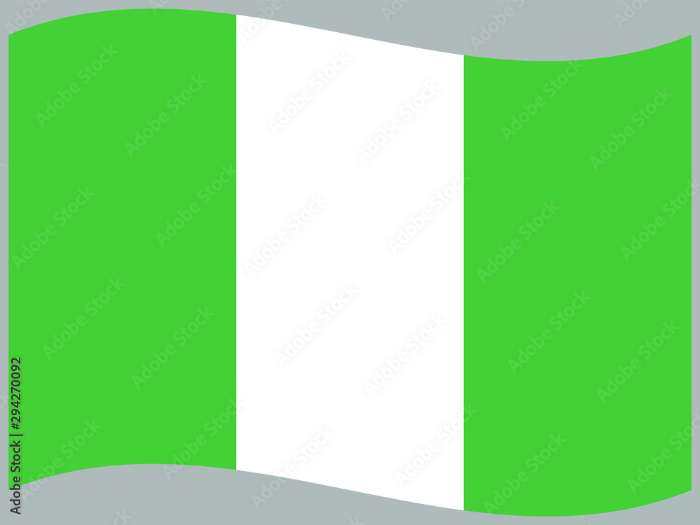 Nigeria Waving national flag, isolated on background. original colors and proportion. Vector illustration symbol and element, for travel and business from countries set Nigeria Waving national flag, isolated on background. original colors and proportion. Vector illustration symbol and element, for travel and business from countries set
