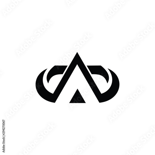 Free Download lines that make up the letter A logo template - GFXLoad
