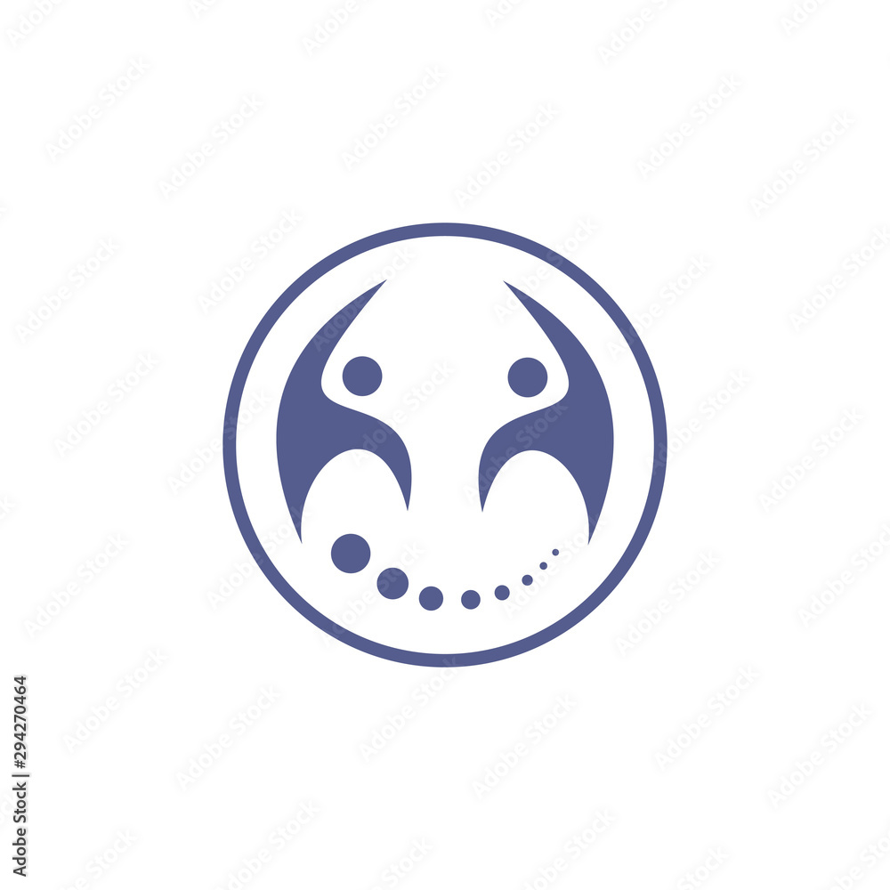 Creative people logo design template