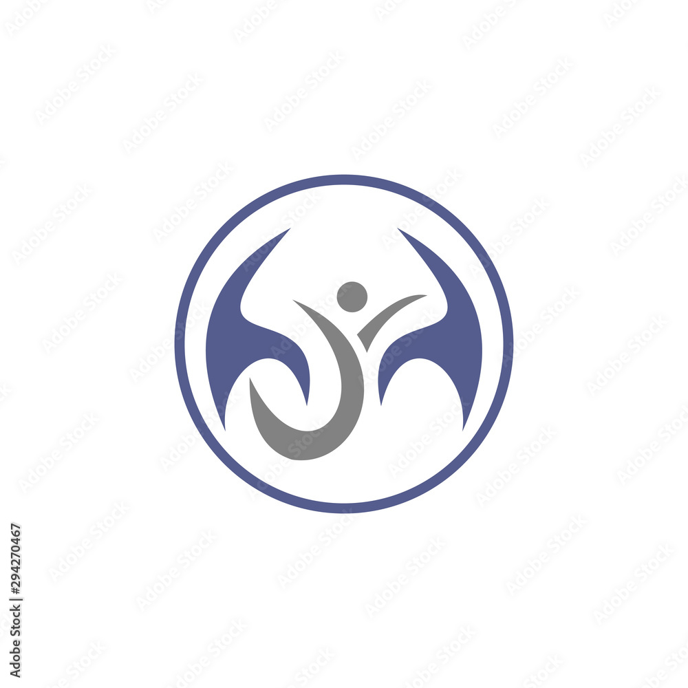 Creative people logo design template Creative people logo design template