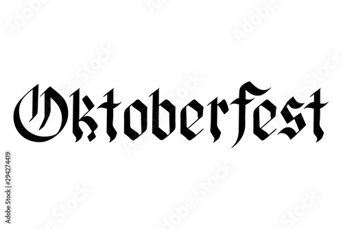 oktoberfest lettering calligraphy font icon