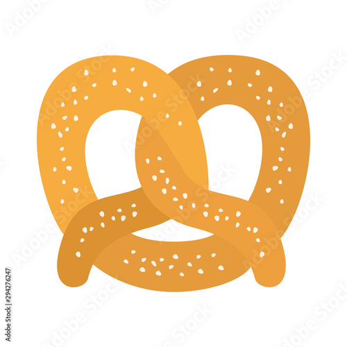 delicious pretzel bakery food icon