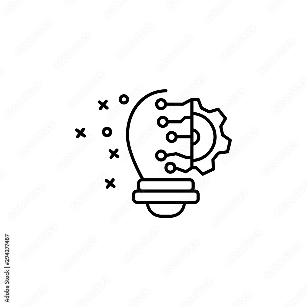 Gear manufacturing idea icon. Element of manufacturing Gear manufacturing idea icon. Element of manufacturing
