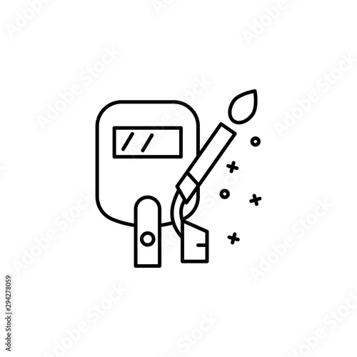 Welding industry utensils icon. Element of manufacturing