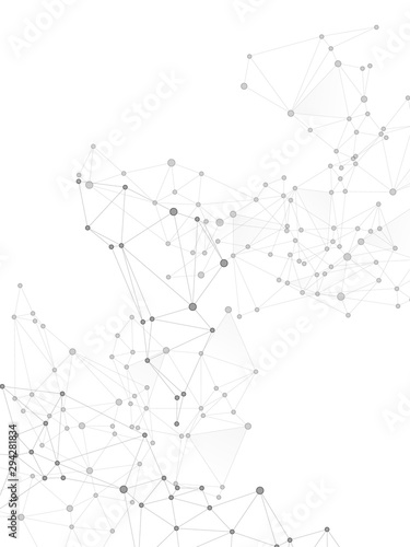 Block chain global network technology concept.