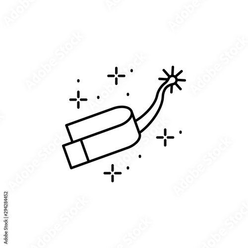 Spur hoof icon. Element of horseback riding