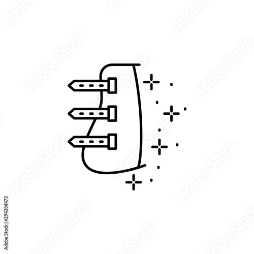 Girth accessory horse icon. Element of horseback riding