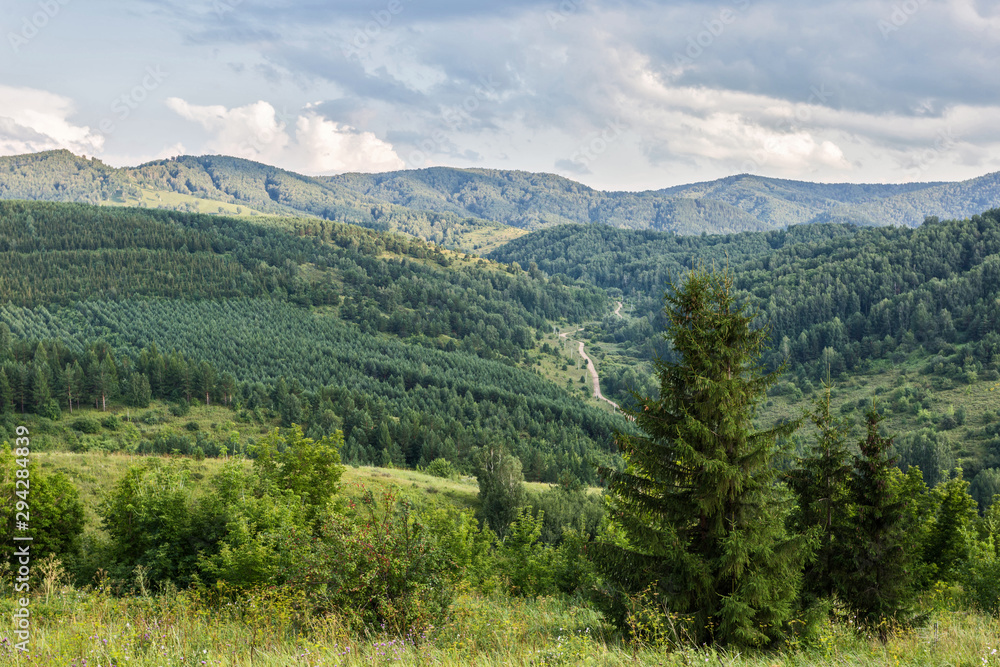 Fototapeta premium landscape with mountains and clouds