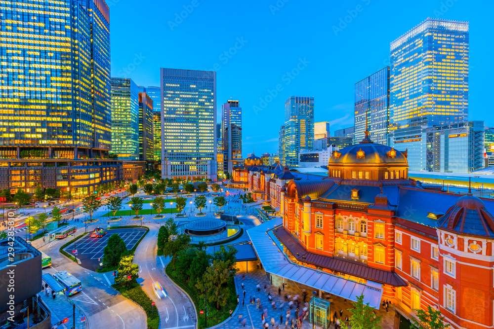 Naklejka premium 東京駅 東京都 日本