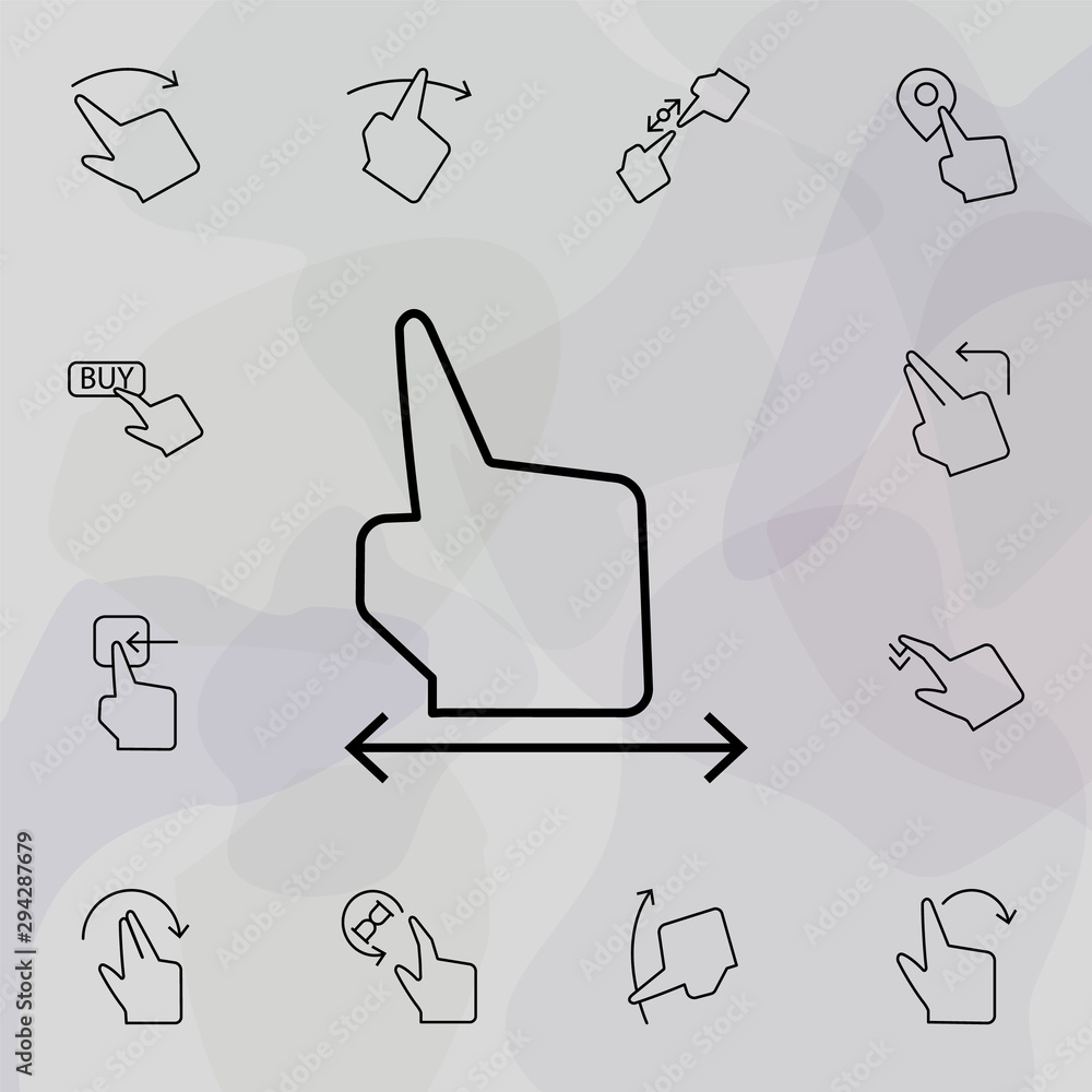 Touch, finger, hand icon. Universal set of touch gesture for website design and development, app development Touch, finger, hand icon. Universal set of touch gesture for website design and development, app development
