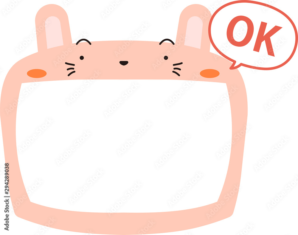 Cute Rabbit whiteboard Cute Rabbit whiteboard