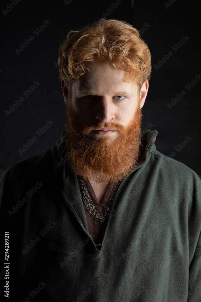Fototapeta premium Red-haired Viking warrior