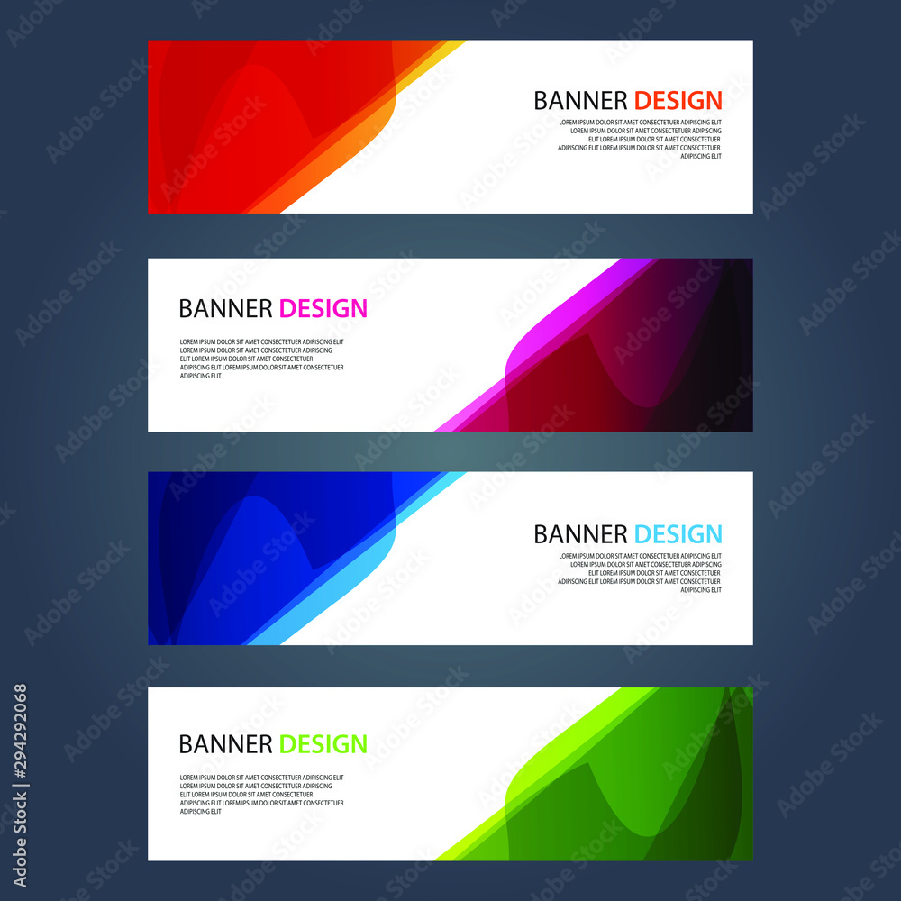 Naklejka premium Vector Abstract design banner web template