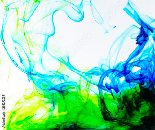 Food color drop and dissolve in water for abstract and background.