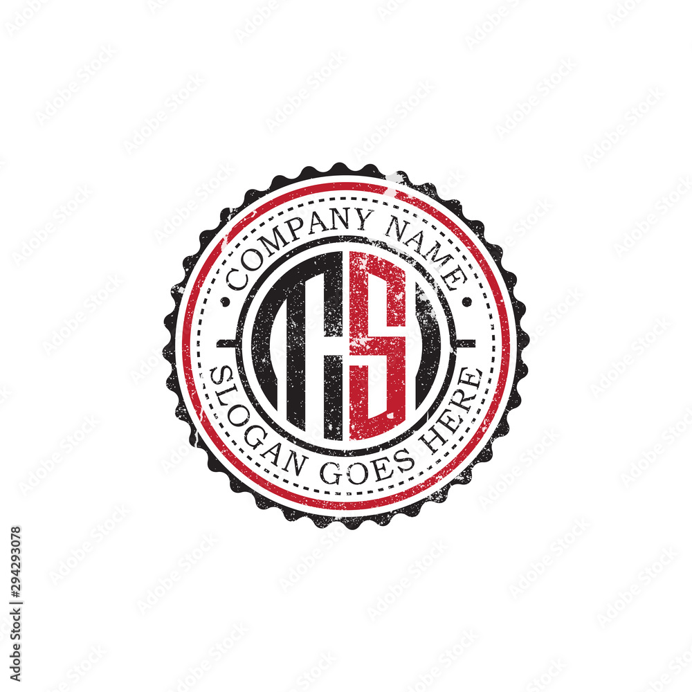 Obraz premium TS initial logo inspirations,vintage badge logo template