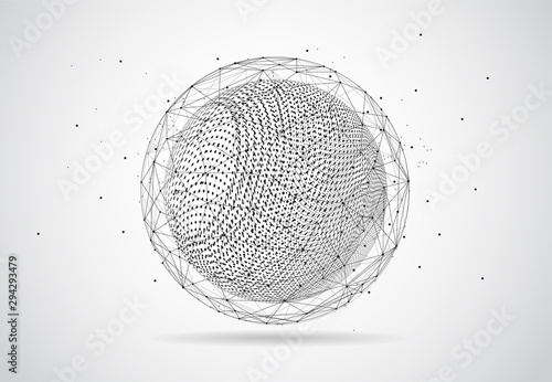 Global network connection. World map point and line composition concept of global business. Vector Illustration