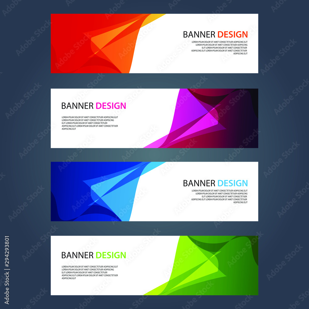 Naklejka premium Vector Abstract design banner web template