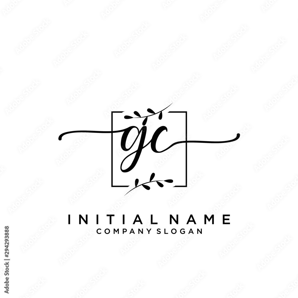 GC Beauty vector initial logo, handwriting logo. GC Beauty vector initial logo, handwriting logo.