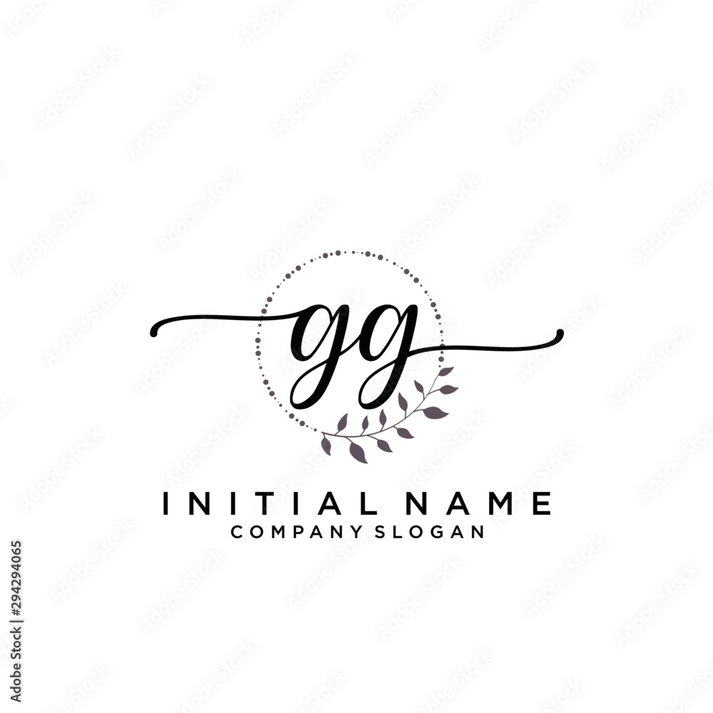 GG Beauty vector initial logo, handwriting logo. GG Beauty vector initial logo, handwriting logo.