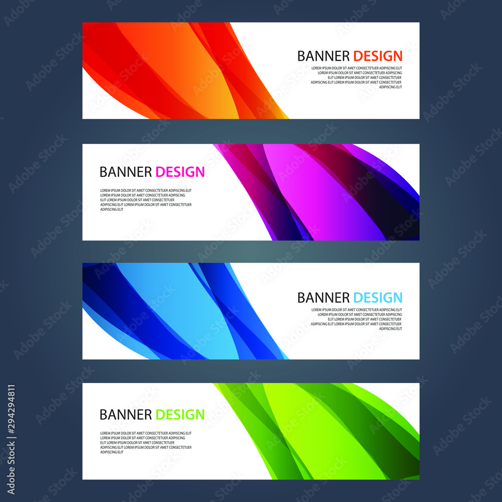 Fototapeta premium Vector Abstract design banner web template