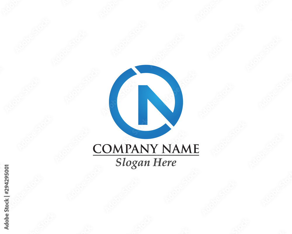 Abstract creative logo initial N concept design Abstract creative logo initial N concept design