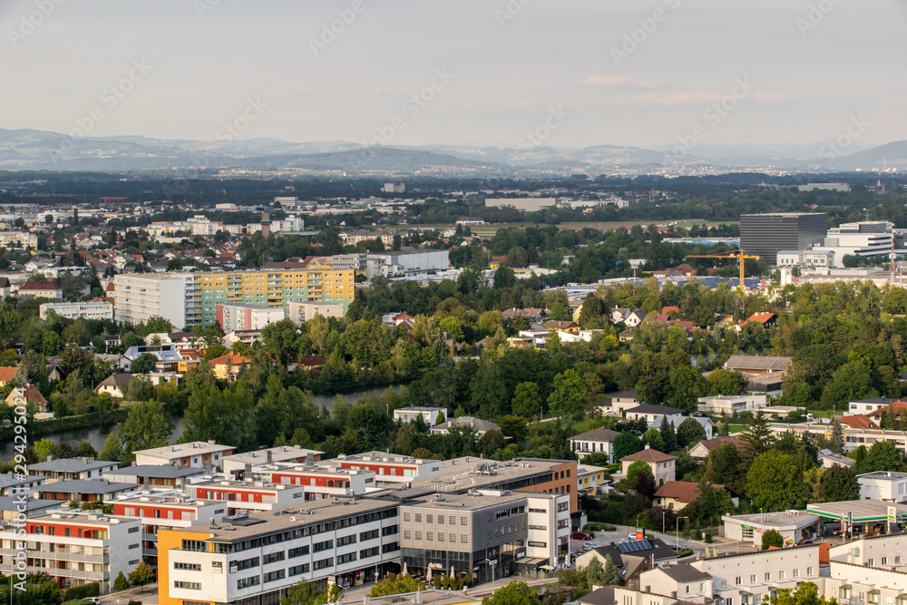 Landscape shot of Wels in Upper Austria