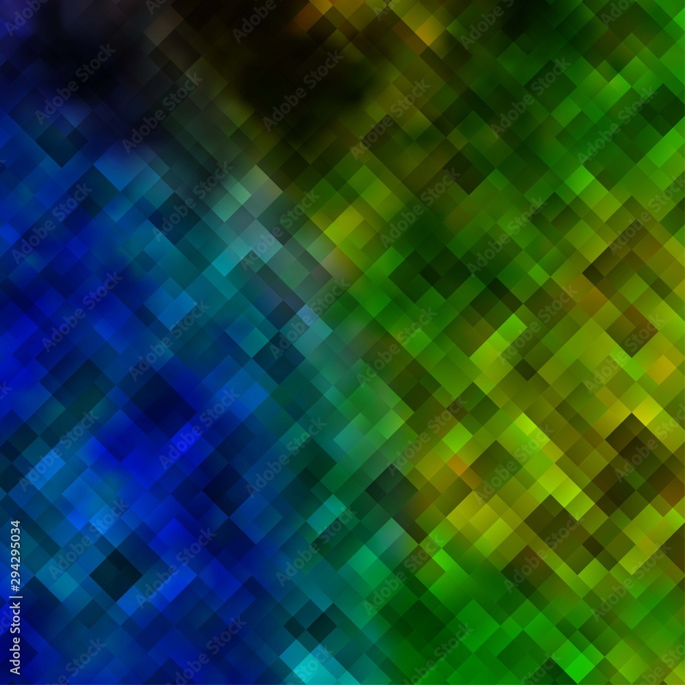 Light Blue, Green vector pattern in square style. Light Blue, Green vector pattern in square style.