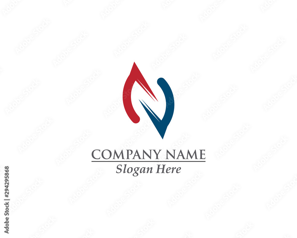 Abstract circle logo initial N concept design Abstract circle logo initial N concept design