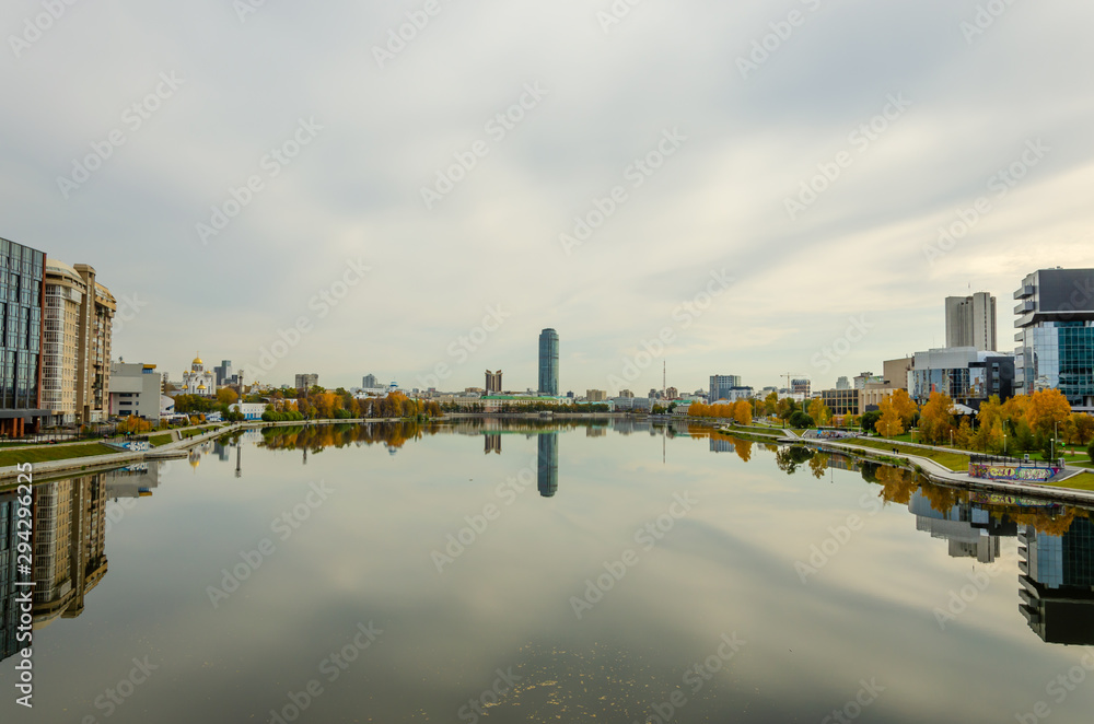 Yekaterinburg.The Iset River.City pond.