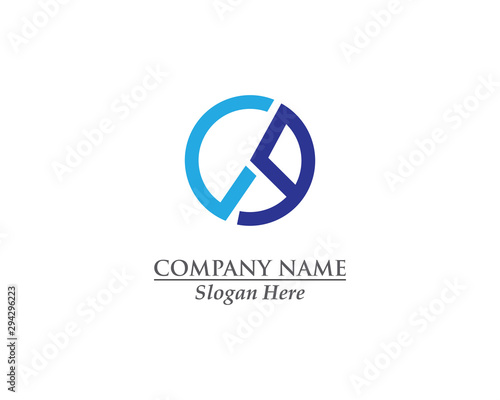 Initial Gp logo Business template design