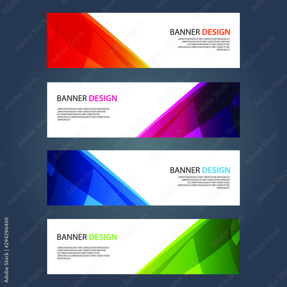 Naklejka premium Vector Abstract design banner web template