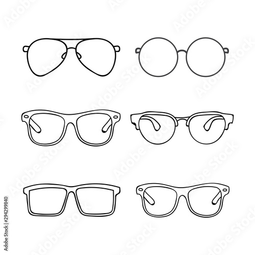 outline design glasses