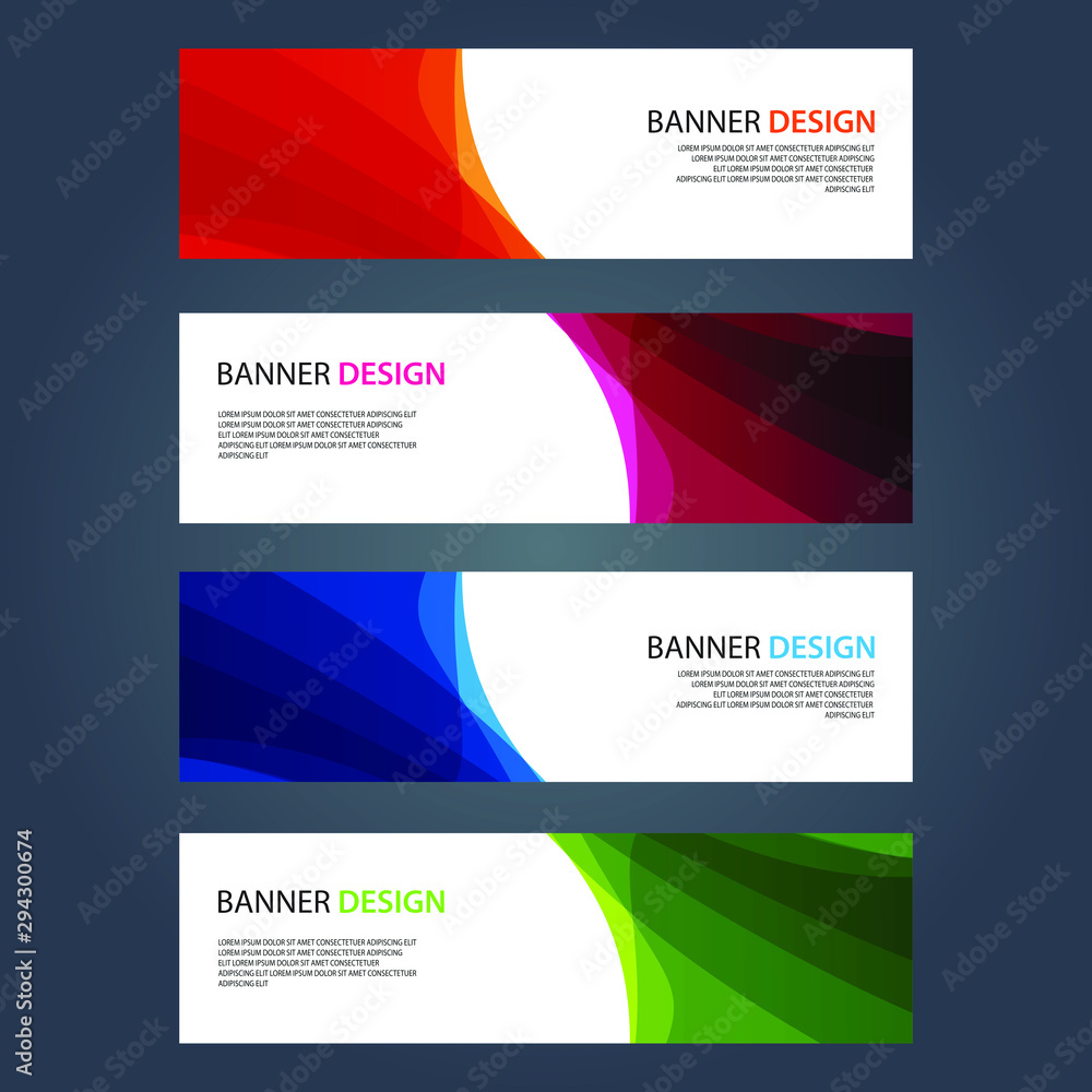 Naklejka premium Vector Abstract design banner web template