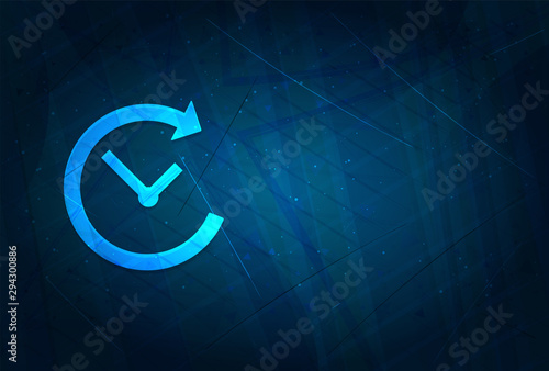 History icon futuristic digital abstract blue background