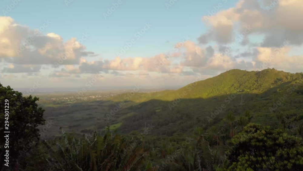 A high view of Mauritius island in 4K A high view of Mauritius island in 4K