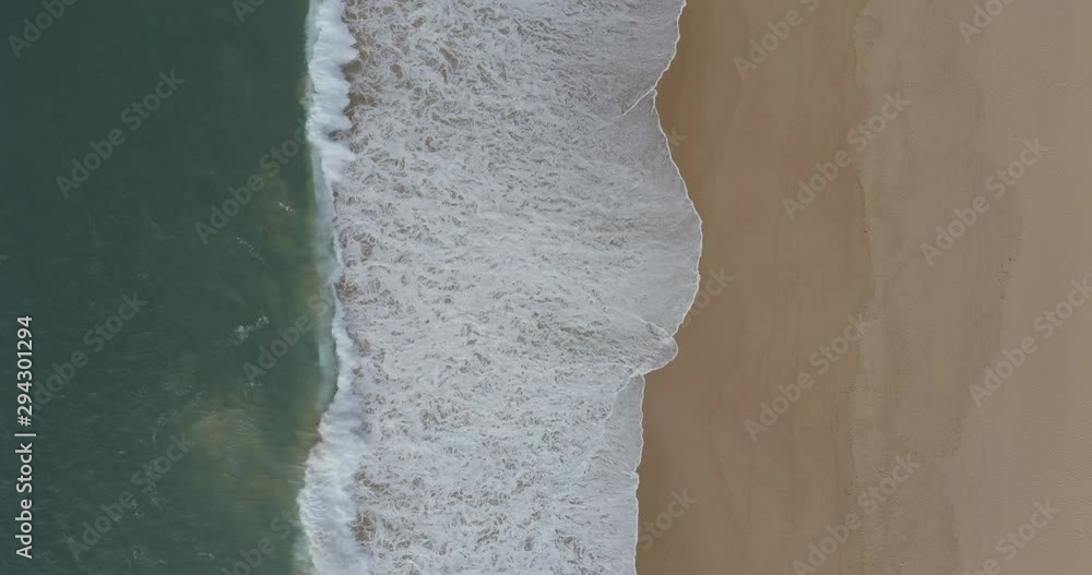 Aerial view of waves breaking on Northern Beach, New South Wales, Australia. Aerial view of waves breaking on Northern Beach, New South Wales, Australia.