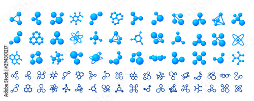Chemistry. Formulas of chemical elements, molecules.