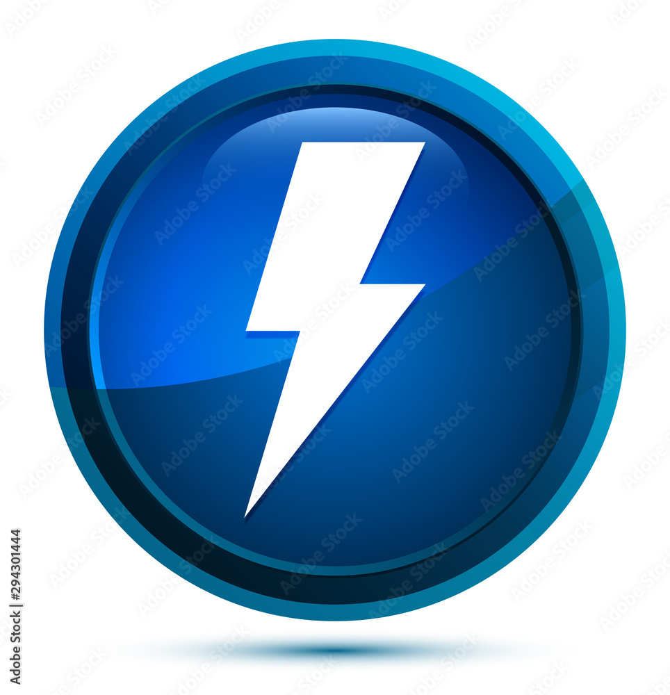 Electricity icon elegant blue round button illustration Electricity icon elegant blue round button illustration