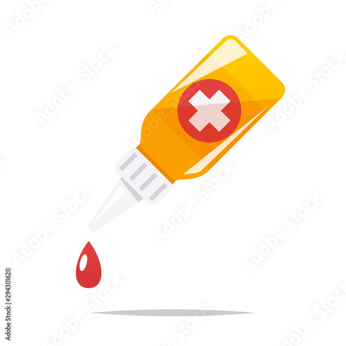 Antiseptic first aid vector isolated illustration