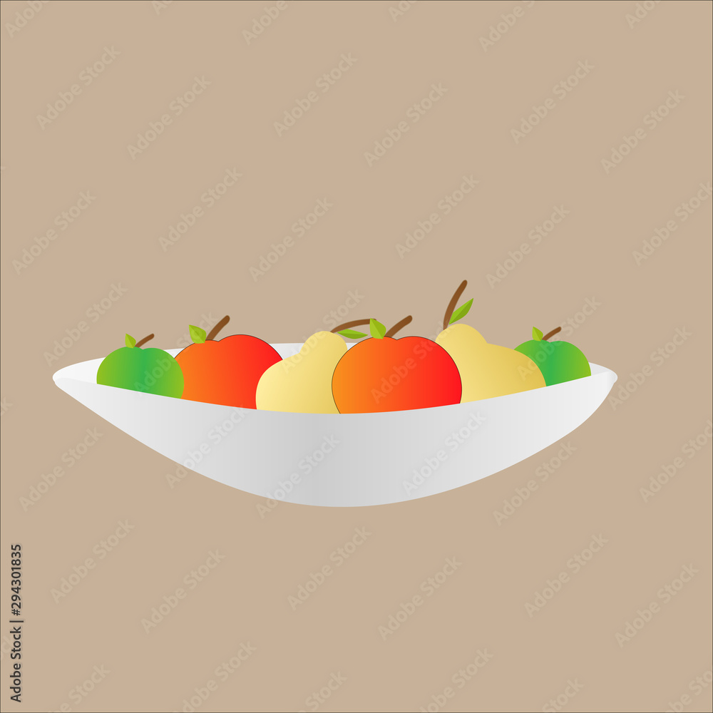 Two kinds of fruit in a white plate Two kinds of fruit in a white plate