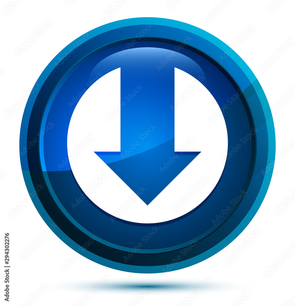 Down arrow icon elegant blue round button illustration Down arrow icon elegant blue round button illustration