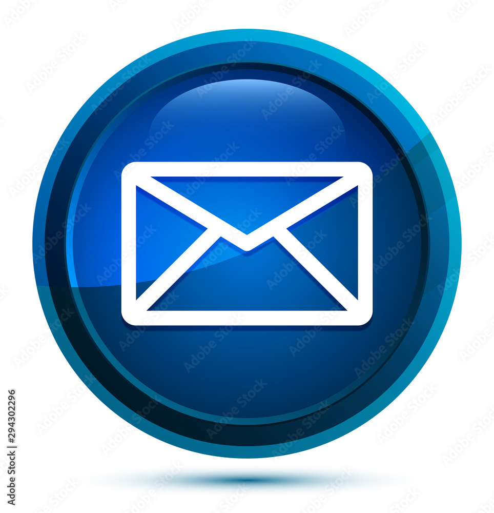 Email icon elegant blue round button illustration Email icon elegant blue round button illustration