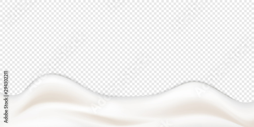 Realistic cow milk wave vector texture background. Cream liquid and flowing dairy drink illustration