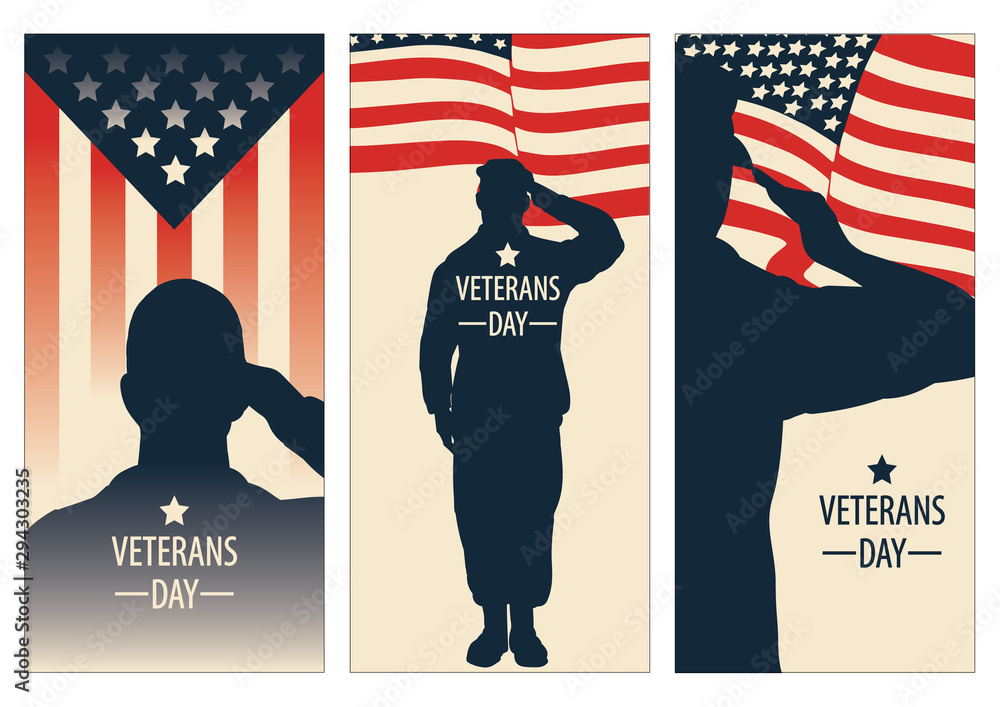 Veterans Day, Memorial Day, Patriot Vector for Banner, Brochure, Print Ad, Sticker - obrazy, fototapety, plakaty 