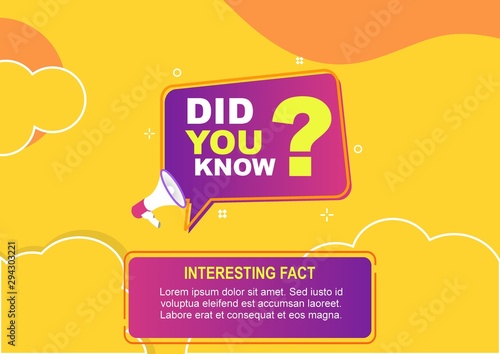 Did you know banner with yellow background