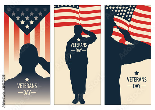 Veterans Day, Memorial Day, Patriot Vector for Banner, Brochure, Print Ad, Sticker