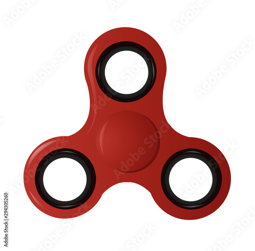 Hand fidget spinner toy vector illustration