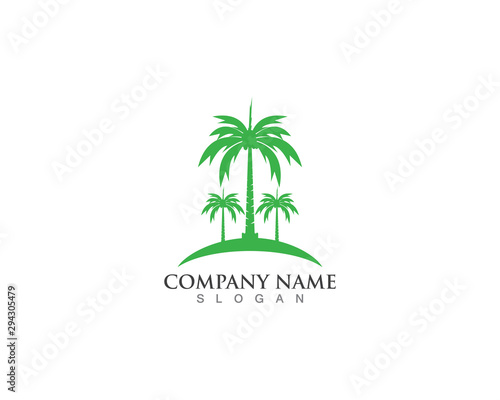 Wallpaper Mural Palm logo tree template and vector illustration Torontodigital.ca
