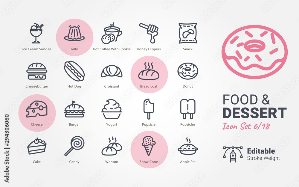 Naklejka Food & Dessert vector icon
